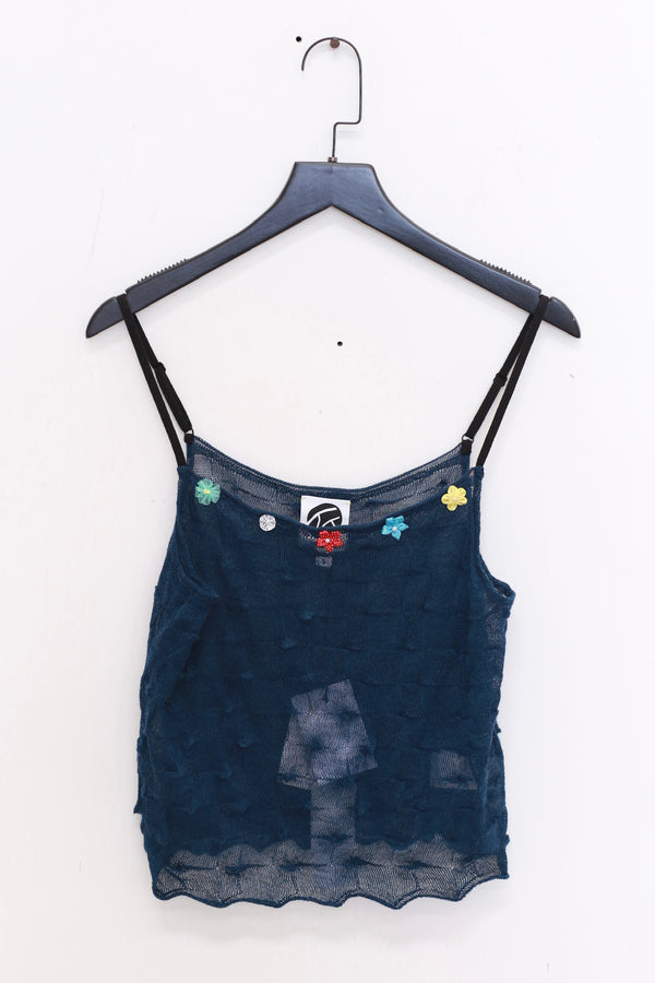 YANYAN KNITS 25 Spring/Summer BORLOR Camisole/Woven Lined Mini Skirt YYK-YYW25-0082-ZQ Navy Top YYW25-0081